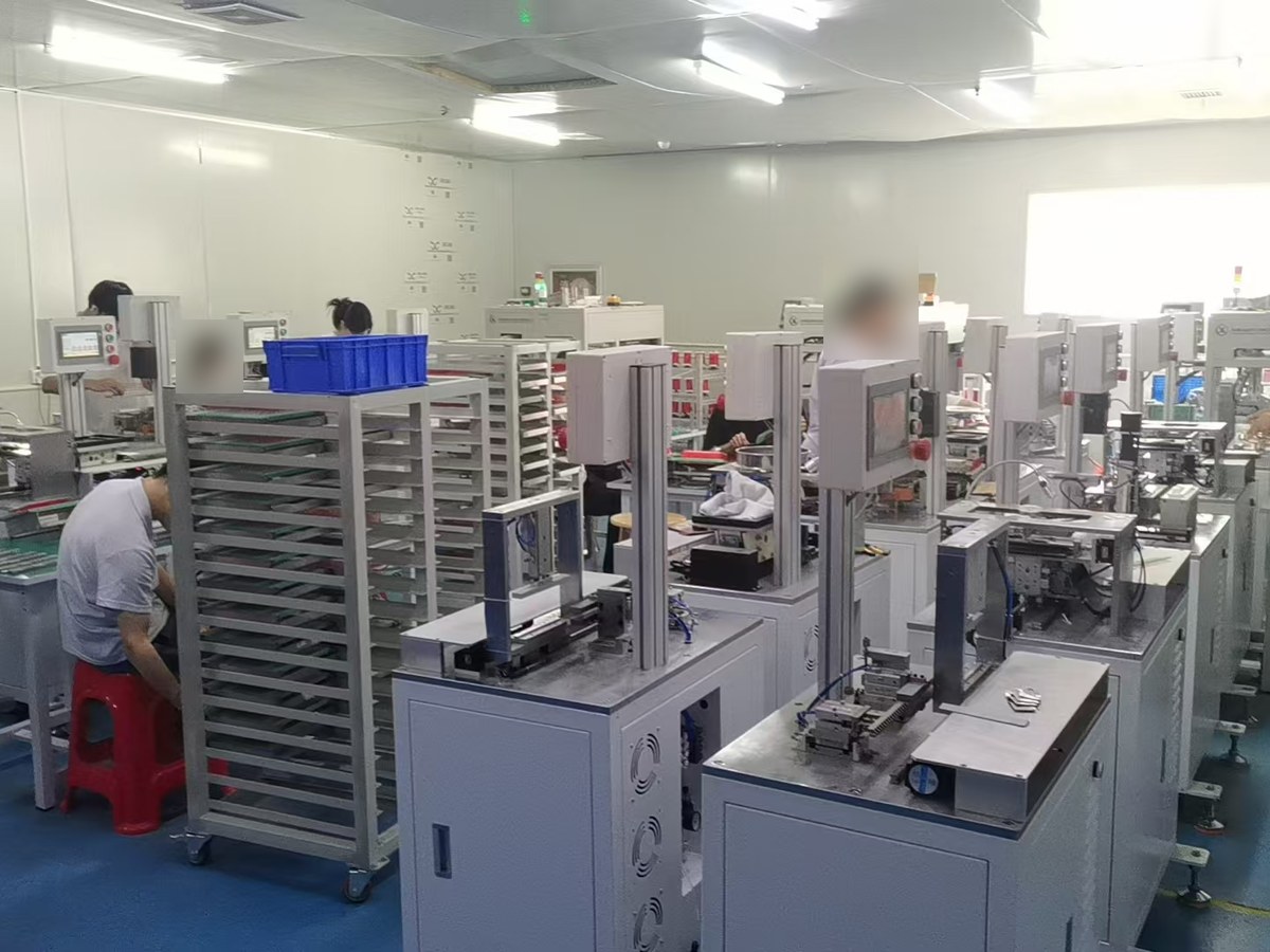 Assembly lines on the production floor